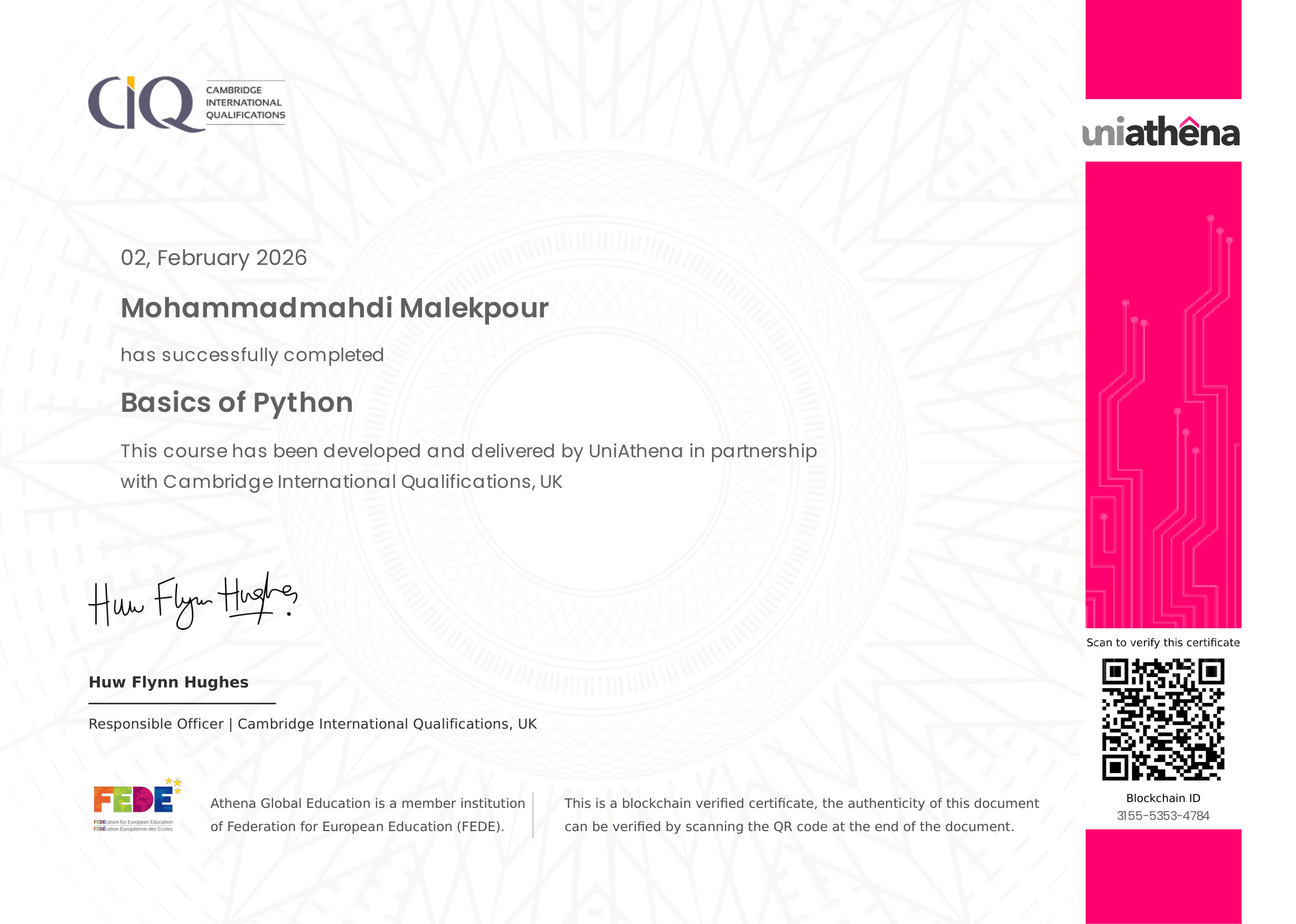 مدرک پایتون